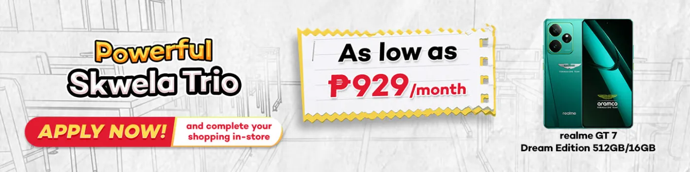 Thematic Campaign Powerful Skwela Trio as low as P929 per month feat realme GT 7 Dream Edition