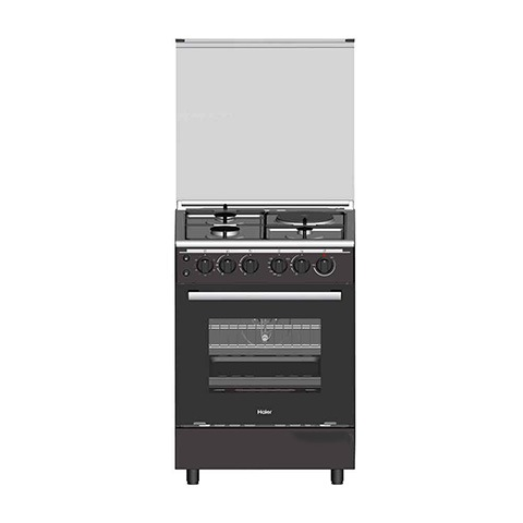 Haier 60cm Free Standing Cooking Range, 3 Gas Burners + 1 Electric Burner, 86L Oven, HFS-603G1E86GOBS