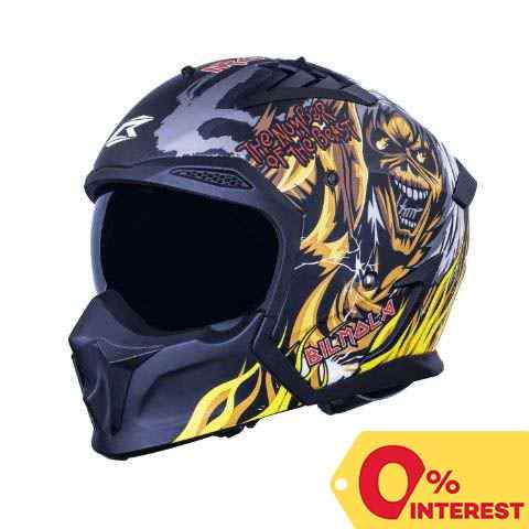 Bilmola Iron Maiden Special Edition Spiker Helmet Black Matte