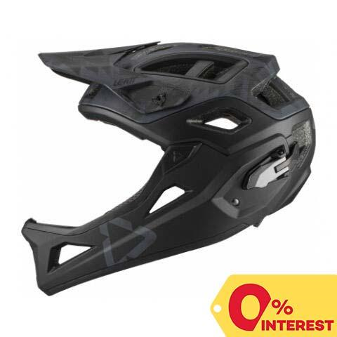 Leatt 3.0 Enduro Detachable Chinbar Trail Mountain Bike Helmet 59-63cm, L, Black