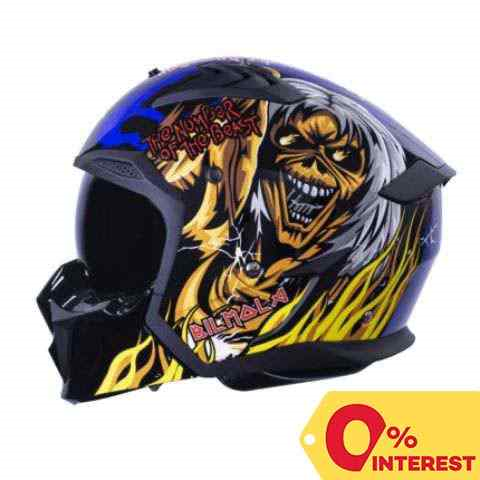Bilmola Iron Maiden Special Edition Spiker Helmet Blue Glossy